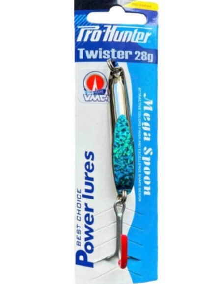 Mega Lure  Twister 28g - Silver/Blue  Pro Hunter