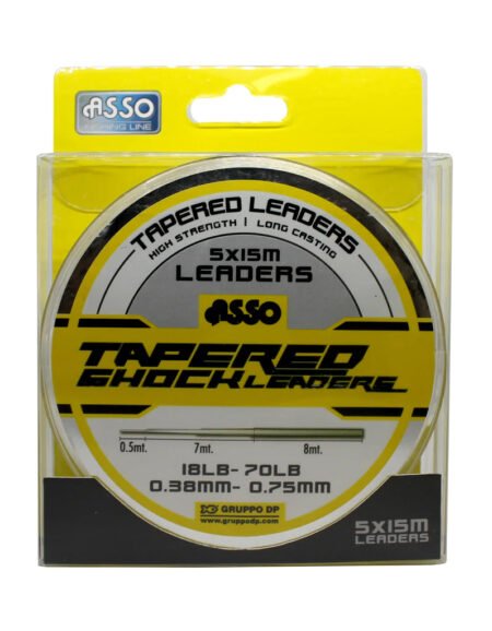 Tapered Shock Leader Clear 18-70lb   5 x 15m