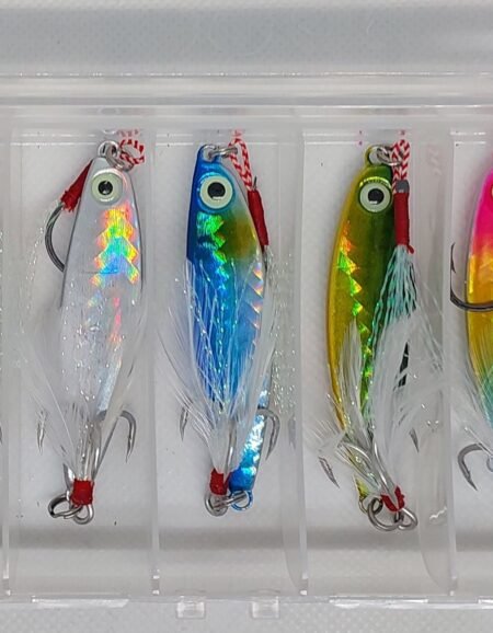 5 x15 gram Lures with Tackle Box for Trout Salmon Kahawai