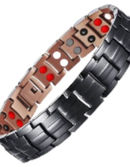 Black Copper Double Row Bio Elements Energy Germanium Bracelet
