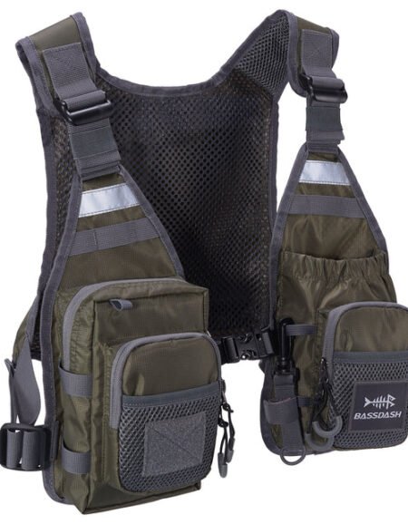 Lightweight Fly Fishing Vest - Army Green