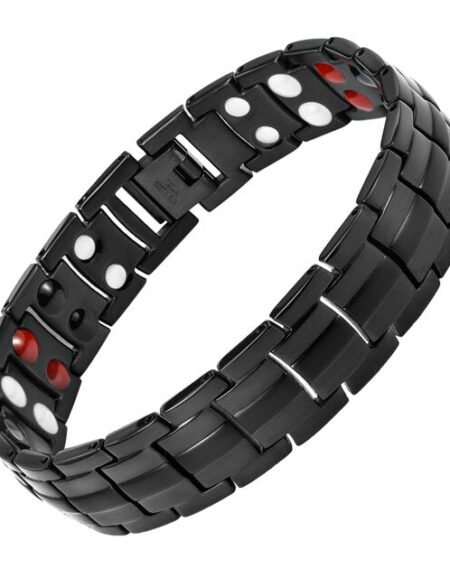 Double Row Bio Elements Energy Germanium Bracelet Black