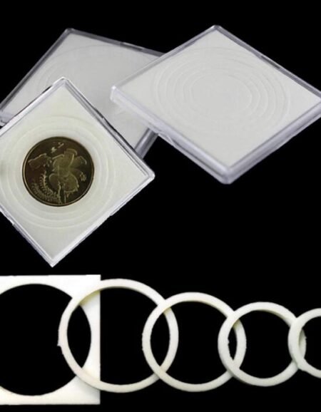 Clear Square Coin Case - 20 Pcs for 20/25/30/35/40mm Coins PVC Free