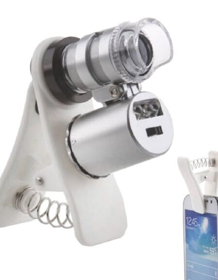 Handheld Mini Pocket 60x  Microscope Loupe Jeweler Magnifier With LED