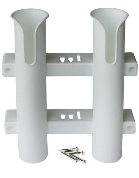 2 Rod Holder Rack - White
