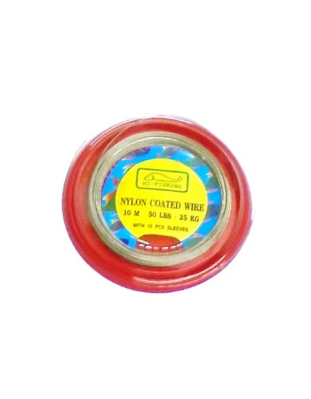 Coated Stainless Steel Fishing Wire inc Crimps - 100Lb x 10m