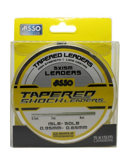 Tapered Shock Leader  Clear 15-50lb   5 x 15m