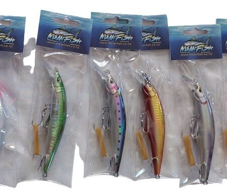 Meanfish 45gm Sinking Minnow 120mm with 3D Eyes