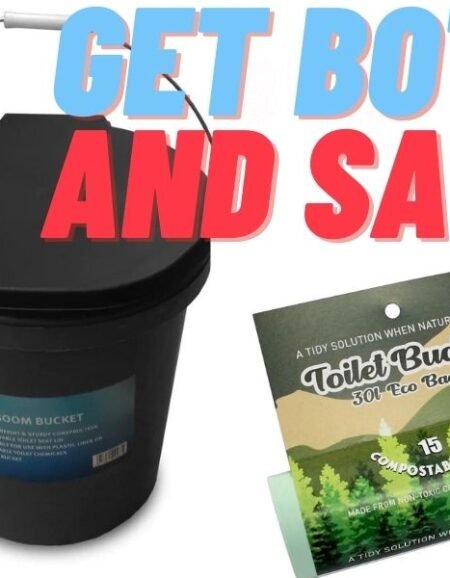 Camping Toilet and 15 Compostable Liner Bags
